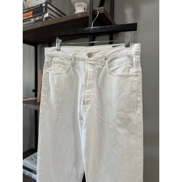 Goldsign Myra Straight Leg High Rise Jean Calla White Womens Size 28 - Picture 8 of 16
